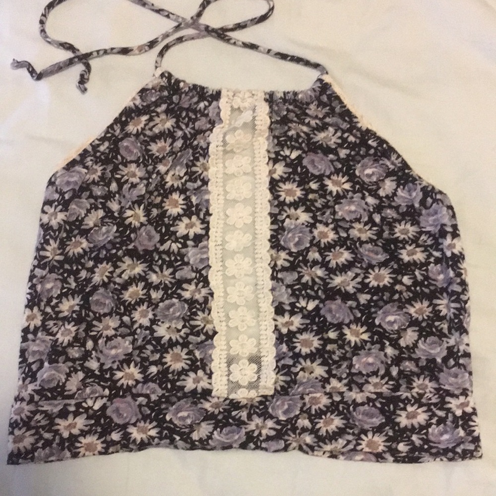Girly halter crop top